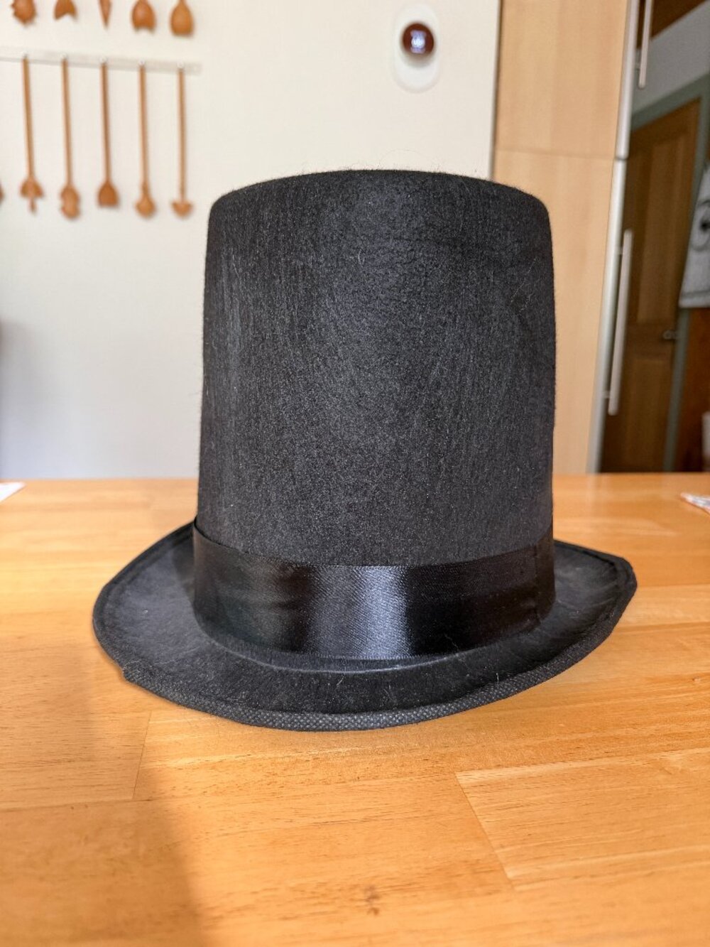 Costume Top Hat Black Felt Size L